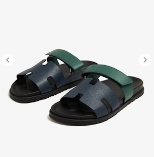 Hermès Chypre Blue and Green Sandal