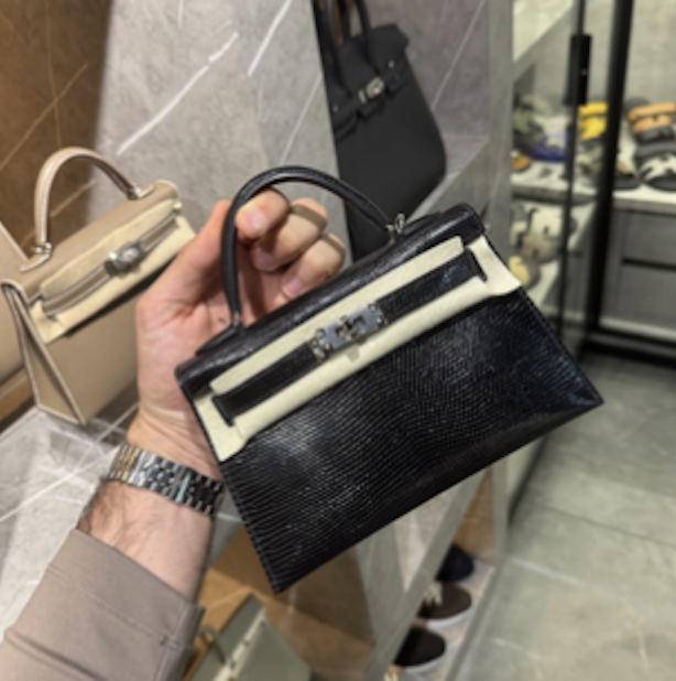 Hermès Mini Lizard PHW