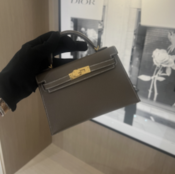 Hermès Mini Kelly Étoupe