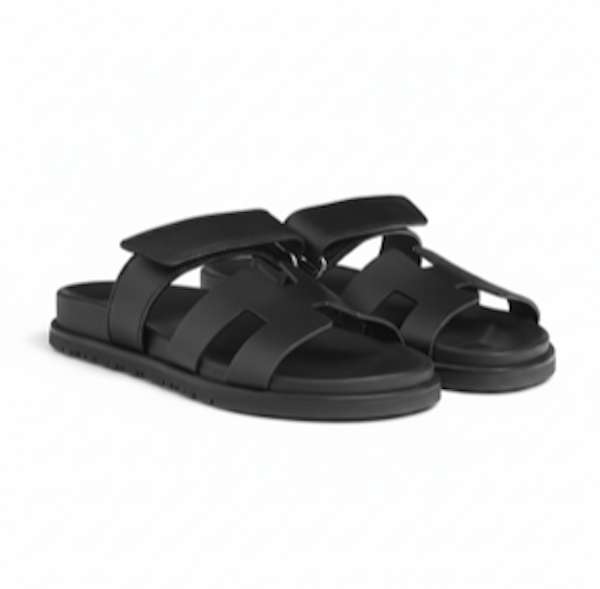 Hermès Chypre All Black Sandal