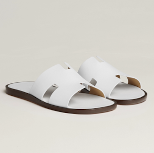 Hermès Izmir White Sandal