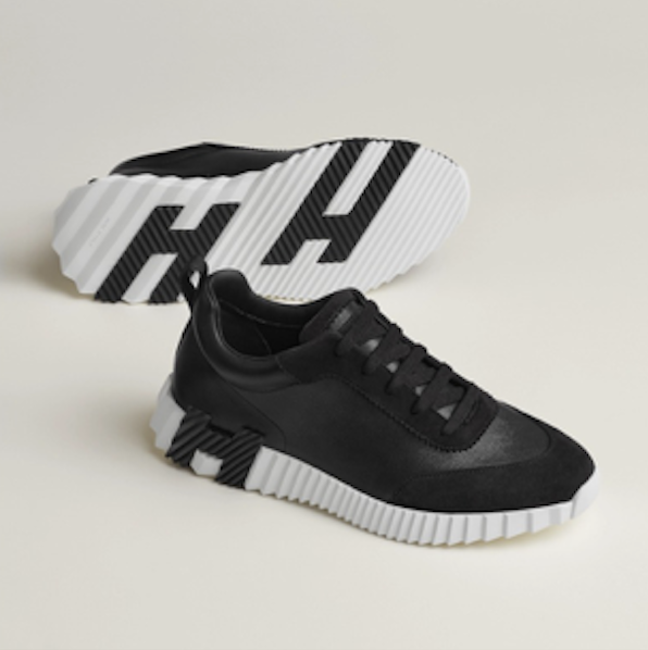 Hermès Bouncing Black Leather Sneaker