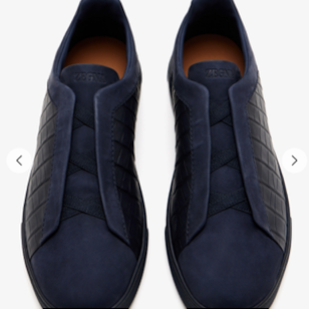 Zegna Triple Stitch Blue Crocodile Loafer