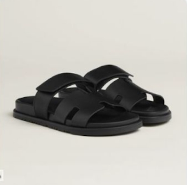 Hermès Chypre All Black Sandal