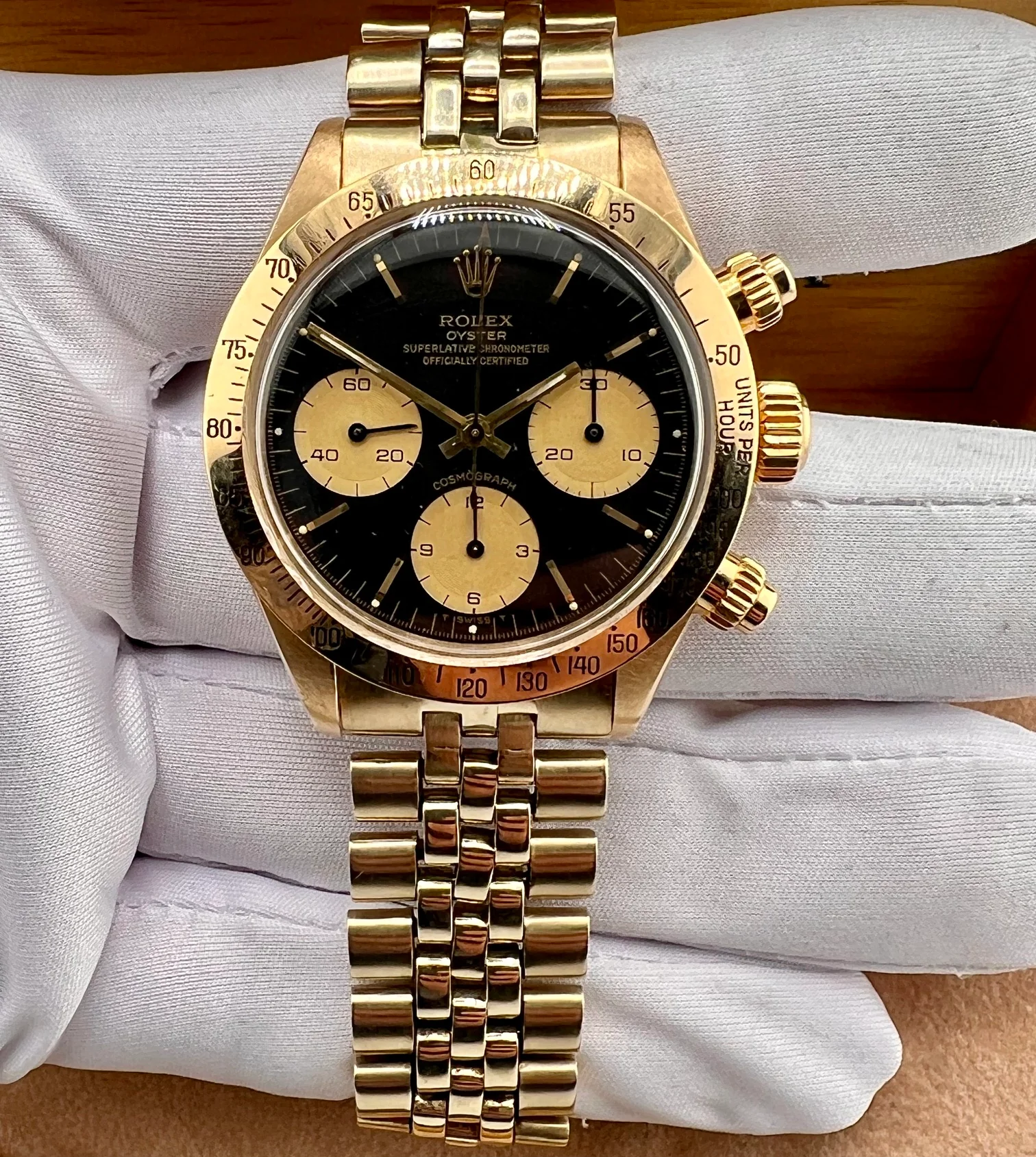 Rolex Daytona 14kt Jubilee Ovolini Only Watch 6265 1977