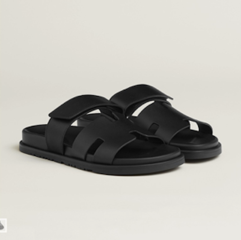 Hermès Chypre All Black Sandal