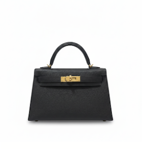Hermès Black Mini Kelly GHW