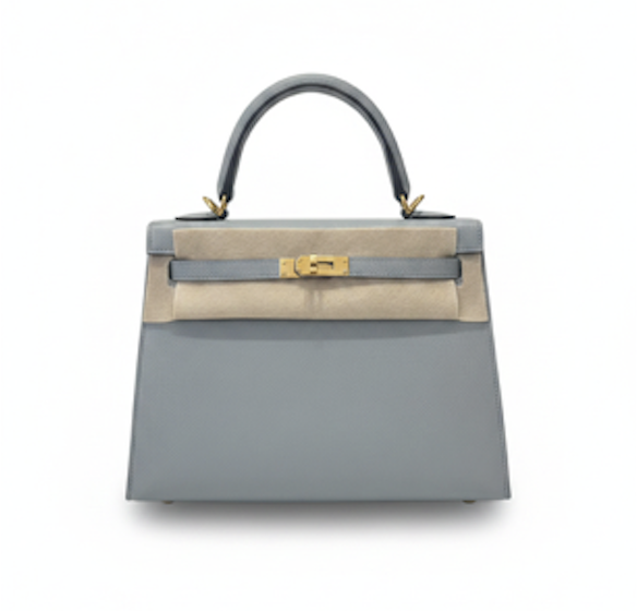 Hermès Kelly 25 Bleu Glacier